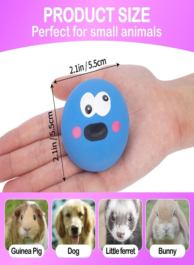 BESNEW Natural Rubber Squeaker Toys for Ferret,High Elasticity Ferret Latex Squeaker Balls 3 Pack,Tough Teething Toys Big Eyes Printed Toy Ball for Small Dogs,Easy to Clean - Image 3